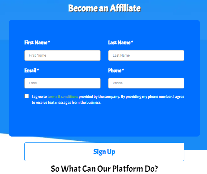 Affiliate Program Creation